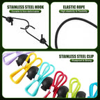 2 Pack Camping Clothesline Portable 12 Clothespins, Camping Accessories Travel - Image 2