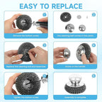6Pcs Steel Wool Scrubber, Stainless Steel Scrubber - Image 4