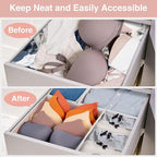 8 Pack Underwear Drawer Organizer, Drawer Organizer Clothes, Foldable Cloth - Image 2