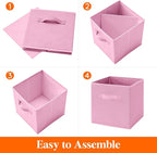 Lifewit 10 Packs Storage Cubes, 11 Inch Cube Storage Bins, Foldable Decorative - Image 4