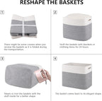 OIAHOMY Storage baskets for Shelf, Toy Storage Basket, Collapsible Storage Bins - Image 7