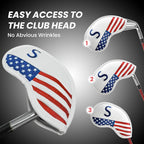 FINGER TEN Golf Club Covers for Irons Magnetic Value 11 Pack, Synthetic Leather - Image 5