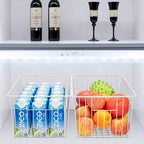 16inch Freezer Storage Organizer Baskets, Household Wire Refrigerator Bins - Image 7
