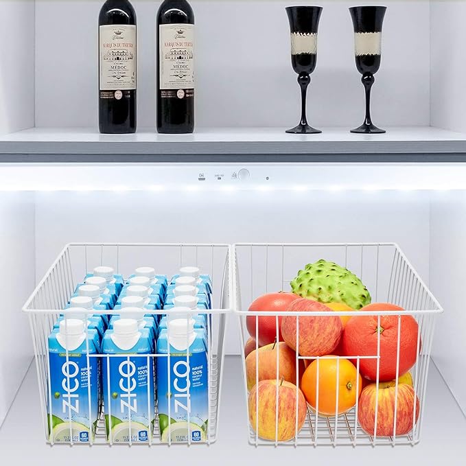 Wire Storage Baskets, Upright Freezer Organizer Bins - Image 6