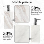White Marble Soap Dispenser for Bathroom and Kitchen Countertop - Image 7