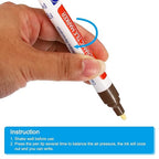 PATIKIL Grout Pen, 4 Pack Dark Brown Tile Marker Waterproof Grout Sealer Pen - Image 5