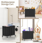 Laundry Hamper with Wheels, 2-Section 230L Large Capacity, Heavy-Duty Rolling - Image 7