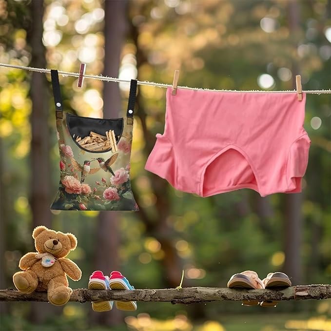 Clothespin Bag, Laundry Hanging Bag Fits Clothes Lines - Image 3
