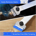 Razor Blade Scraper Tool with 10 Pcs Extra Replacement Metal and 10 Pcs Plastic - Image 4