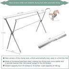 Clothes Drying Racks 81.5-83 Inches Folding Outdoor Indoor Drying Rack Clothing - Image 5