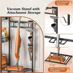 Broom Holder with Cleaning Supplies Organizer, Broom Closet Storage Cabinet - Image 6