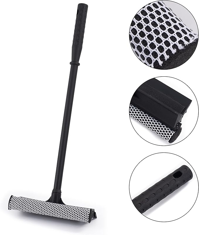 Matthew All Purpose Window Squeegee w/Premium Microfiber Cloth 3Pcs, Car - Image 3