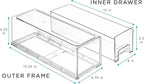 Sorbus Small Wide Clear Storage Drawers – Stackable Storage Drawers - Image 4