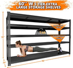 Storage Shelves Heavy Duty, 5-tier Adjustable Metal Industrial Utility Shelf - Image 3