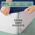 OhGeni 100% Waterproof Mattress Protector, Twin XL Size Mattress Pad, Fits - Image 2