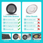 3 PCS Kitchen Sink Stopper Strainer, Anti-Clogging Stainless Steel Sink - Image 3