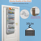 Extra Large Over The Door Organizer Storage 5-Shelves and 10 Side Pockets - Image 5
