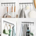 Myfolrena Adhesive Kitchen Hooks Utensil Hanger Holder Hanging Rack 2 Pack - Image 3