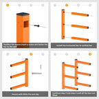 UNITEDPOWER Wall Mount Wood Organizer, Lumber Storage Rack, Heavy Duty Metal - Image 5