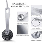 9PCS Measuring Spoons Set Stainless 1 tbsp, 1/2 tbsp, and 1-1/16tsp Steel - Image 6
