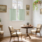 YoungsTex Sage Green Linen Semi Sheer Curtains 40 Inch Length - Image 2
