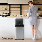SIMPLI-MAGIC 50 Liter / 13.2 Gallon Soft-Close, Smudge Resistant Trash Can - Image 7