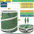 16-Gallon Collapsible Trash Can Hard-Shell Bottom Yard Garden Bag - Image 5