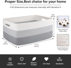 Large Storage Basket for Organizing, Woven Rope Basket for Shelves, Closet - Image 2