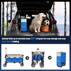 Moon Lence Collapsible Folding Wagon Cart Heavy Duty Folding Garden Portable - Image 6