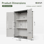 Aoxun 64 Cu.Ft Outdoor Storage Shed - Image 4