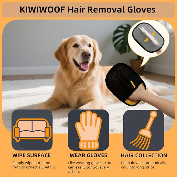 2Pcs Electrostatic Pet Hair Removal Gloves - Image 4