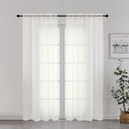 Chyhomenyc Sheer Curtains 72 Inch Length 2 Panels, Short Window Curtain Drapes by Chyhomenyc