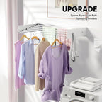 Clothes Drying Rack 20 inches Foldable Wall Mount Laundry Rack Folding Indoor - Image 8