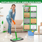 Reusable Microfiber Mop Pads Washable Wet Pads Compatible - Image 5