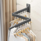 Wall Mounted Clothes Drying Rack, Laundry Drying Rack Wall Mount, Clothes Hanger - Image 4
