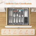 Lifewit Silverware Drawer Organizer, Expandable BPA Free Utensil Tray - Image 3