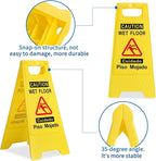 CERLMLAND Caution Wet Floor Sign, Foldable Sturdy Bilingual Double-Sided Safety - Image 3