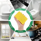 1-Set Kitchen Sponges, Condense Eco Cellulose Non-Scratch Scrub Heavy Sponge - Image 6