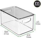 mDesign Plastic Deep Storage Bin Box Container - Image 6