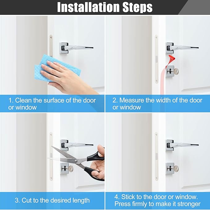 Draft Seal Tape for Doors and Windows 2 in x 10 Ft Silicone Weather Stripping - Image 5