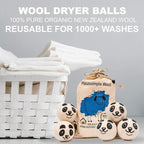 Wool Dryer Balls Organic Felt 6 Pack Laundry Fabric Softener, Extra Large - Image 7