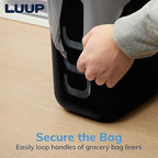 STORi Luup Bathroom Wastebasket, Secure Grocery Bags, Plastic Garbage Container - Image 3