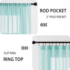 Tollpiz Sheer Curtains Closet Linen Textured Curtain Sheers Doorway Light - Image 5