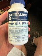 6 Bottles Steramine Sanitizer Tablets w/15 QT-10 Test Strip - Image 4