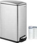 SONGMICS Slim Trash Can, 13-Gallon Garbage Can by SONGMICSbySONGMICSHOME