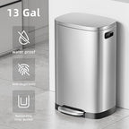 KUK 13 Gallon/50L Stainless Steel Kitchen Trash Can - Image 3