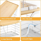 Extra Large Trash Bag Holder Stackable Kitchen Storage White, 2 Pack Wall - Image 8