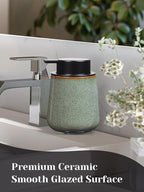 INGOFIN Ceramic Lotion Dispenser - 12 oz Refillable Hand Soap Dispenser Bathroom - Image 6