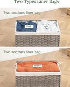 Storage Basket with Lid Wicker Baskets - Image 5