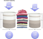 OIAHOMY 58L Laundry Baskets-Laundry Hamper, Storage Basket - Image 3